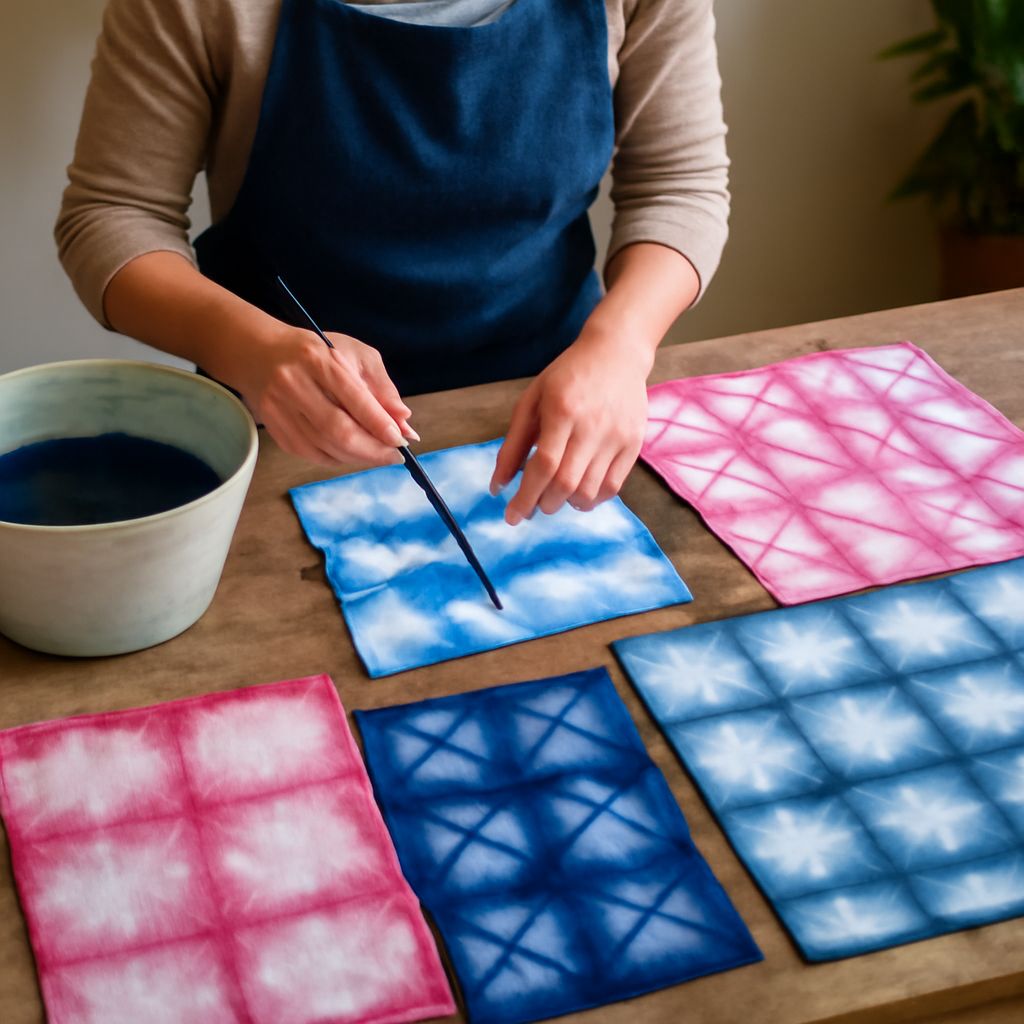 Shibori Dye: Fabric, Patterns and a Simple Folded Project