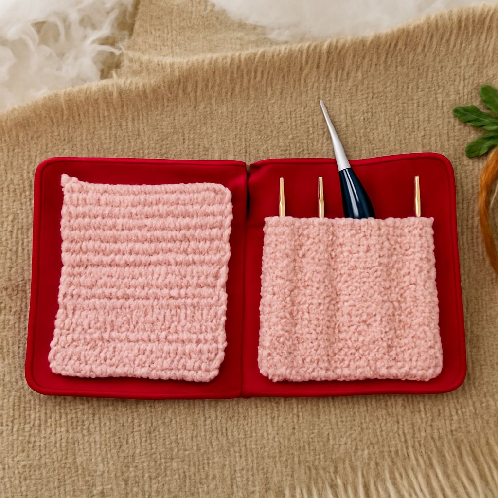 A crochet hook and yarn used for cosplay crafting